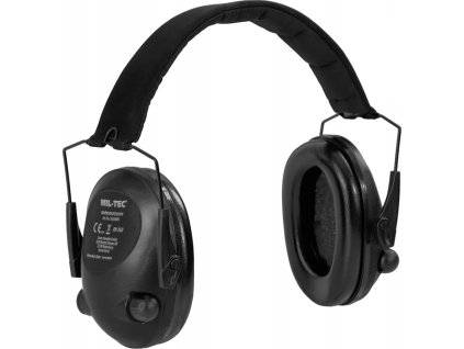 Slúchadlá aktívne elektronické chrániče sluchu čierne Black Active Ear Protection Mil-Tec® 16243002