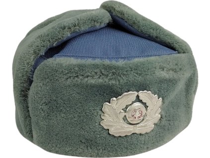 Čiapka zimná baranica dôstojnícka ušianka šedo-modrá NVA originál