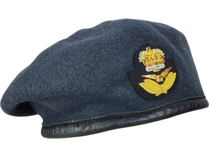 Baret dôstojnícky britské letectvo s odznakom koruny kráľovnej modrošedý RAF Royal Air Force (Veľkosť 56 (7) použitý)