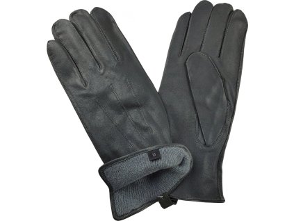 Rukavice BW kožené s podšívkou vychádzkové šedé Bundeswehr originál zánovný (Veľkosť 10 tmavě šedé s podšívkou)