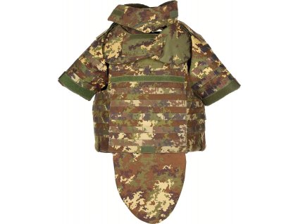 Taktická vesta s balistickými plátmi kompletná Molle NC4-09 Vegetato Taliansko originál použitá (Veľkosť XLarge/Large)