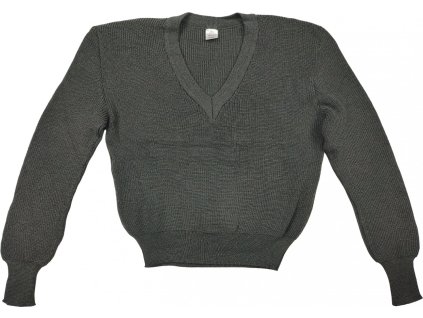 Sveter pánsky s výstrihom do V pletený 100% vlna Rakúsko originál (Veľkosť B4 použitý)