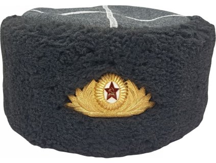 Čiapka Papakha čierna prírodná kožušina ZSSR Rusko originál (Vyberte veľkosť 58)