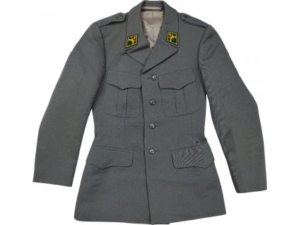 Sako vlnené s nášivkami šedej Švajčiarsko (02) (Veľkosť bez velikosti (viz. tabulka))