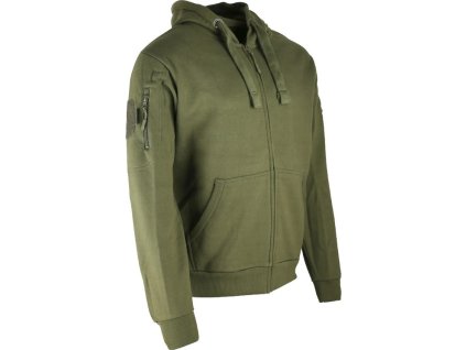 Taktická mikina Spec-Ops s kapucňou na zips zelená Velcro Kombat® (Veľkosť 3XL)