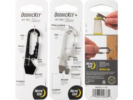 Multifunkčná karabínka Nite Ize® DoohicKey® (Farba strieborná)