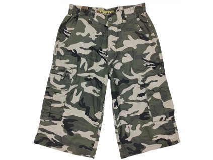 Bermudy bavlnené kraťasy pod kolená Loshan® Safari Camo (Veľkosť 30)