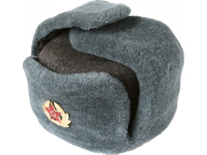 Baranice (ušanka) čiapka zimná šedá ZSSR Rusko (Veľkosť 56)
