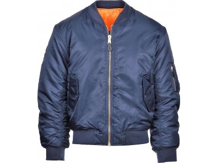 Bunda MA1 obojstranná Bomber Jacket Fostex® Navy modrá-oranžová (Veľkosť S)