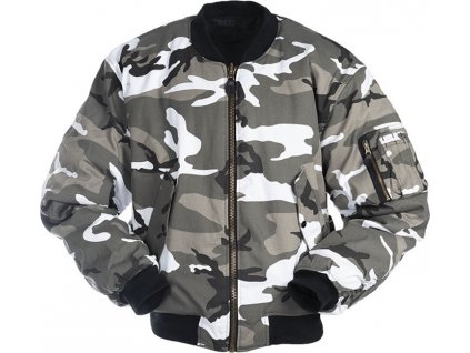 Bunda MA1 obojstranná maskovacia Bomber Jacket Urban Metro/Black (Veľkosť a varianta L metro/černý Miltec)