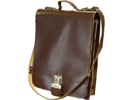 Taška koženková taška hladká koža Barex hnedá ČSLA originál (Varianta bez kľúčika)