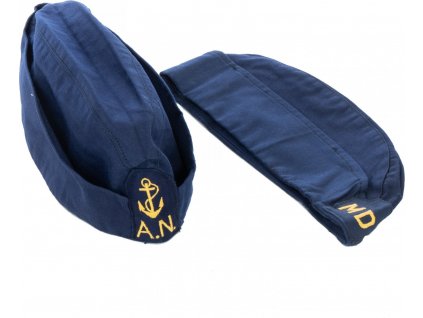 Čiapka námorná lodička Marine Navy Taliansko modrá originál (Veľkosť 58, Varianta s nášivkou A.N.)