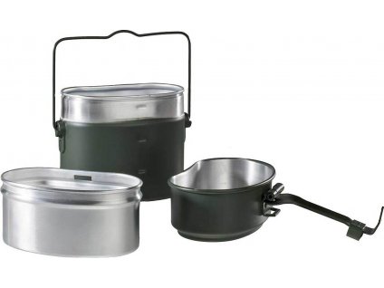 Ešus hliníkový 3-dielny so závesom olív BW Bundeswehr originál použitý (Varianta 	2-dílný)