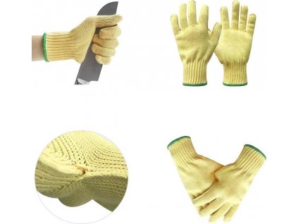 Kevlarové rukavice žlté
