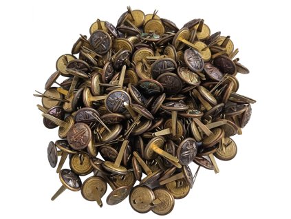 Gombík rovnokrojový zapichovací 15 mm malý (na výložky a brigadierku) AČR originál (Varianta zlatavý zapichovací (na brigadýrku))
