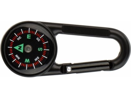 Karabína s kompasom kovová (Farba strieborná)