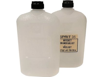 Fľaša na tekutý lieh Švédsko originál (Varianta 	použitá)