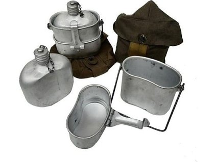 Ľadvinka ešus s poľnou fľašou Rusko originál VDV 3dielna sada s obalom (Varianta s obalem)