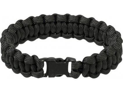 Náramok paracord čierny Mil-Tec (Vyberte veľkosť S pro max obvod 16cm)