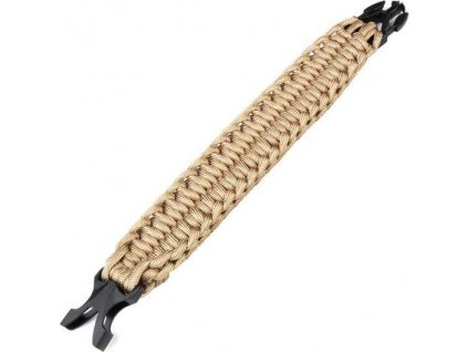 Náramok paracord dvojitý 23cm coyote (Veľkosť 23 cm)
