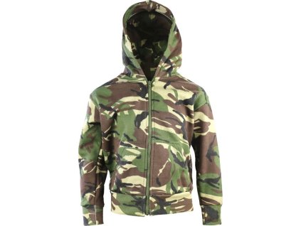 Mikina detská fleece s kapucňou DPM woodland Veľká Británia Kombat (Veľkosť 12-13 let)