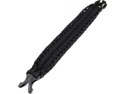 Náramok paracord dvojitý 23cm čierny (Veľkosť 23 cm)