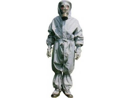 Oblek protichemický civilnej ochrany CO šedý Atombordel Československo (Veľkosť 4)