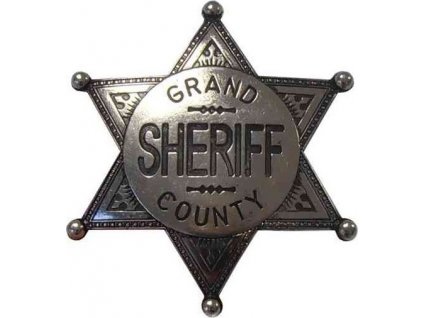 Odznak šerifa okresu Grand strieborný č.113/NQ