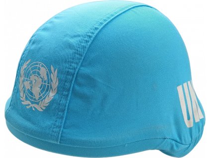 Poťah na kevlarovú helmu UNPROFOR OSN Holandsko originál svetlo modrý (Veľkosť S)