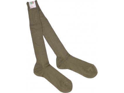 Ponožky khaki bavlnené dlhé podkolienky Esercito Taliansko originál (Veľkosť 11 - 41EU)