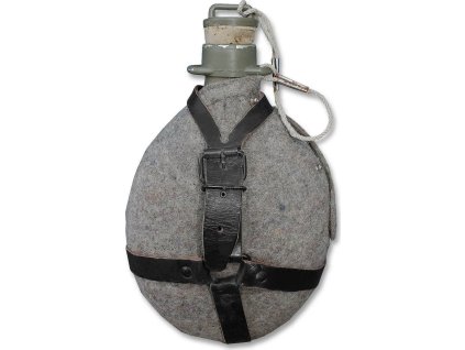 Poľná fľaša hliníková čutora s obalom ČSLA (Varianta uzávěr plastový (použitý komplet))