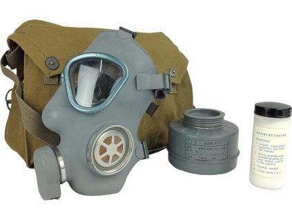 Plynová maska s taškou a filtrom Fínsko M-61 Chemira originál (Vyberte veľkosť 2)