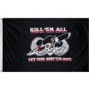 Vlajka Kill em All let God Sort 90x150cm č.233