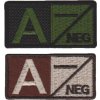 Označenie krvnej skupiny A- velcro suchý zips (Farba 	oliv)