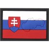 Nášivka vlajka hranice Slovensko 3D PVC velcro farebná trikolóra