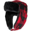 Zimná ušianka baranice Lumberjack červeno/čierna kockovaná FoX® Outdoor (Veľkosť S (54-55))