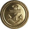 Gombík námorný náramenníkový 16,5 mm zlatý Volksmarine Východné Nemecko NVA originál