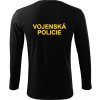 Tričko s dlhým rukávom Vojenská polícia čierne AČR originál