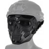 Maska celotvárová lebka čierna Skull Messenger Mask Black Kombat® Tactical