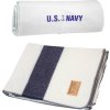 Deka námorná vlnená US Navy 228x150cm bielo-modrá 80% vlna Mountainhill®