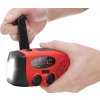 Rádiové svietidlo (dobíjacie|solárne|dynamo|powerbanka s USB) (Farba červená)