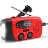 Rádiové svietidlo (dobíjacie|solárne|dynamo|powerbanka s USB) (Farba červená)