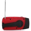 Rádiové svietidlo (dobíjacie|solárne|dynamo|powerbanka s USB) (Farba červená)