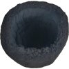 Čiapka zimná Papakha z čiernej kožušiny s modrým vrškom (Veľkosť 55)