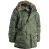 Bunda N3B Parka Aljaška zimná dlhá zelená OD Mil-Tec® (Veľkosť M)