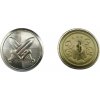 Gombík rovnokrojový striebristý (21 mm / 25 mm) AČR originál (Varianta Ø 21 mm)