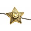 Odznak ČSLA hviezda zlatavá veľká 22mm originál