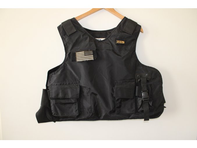 Vesta nosič plátů Americká Policie (tactical outer carrier police) - černá