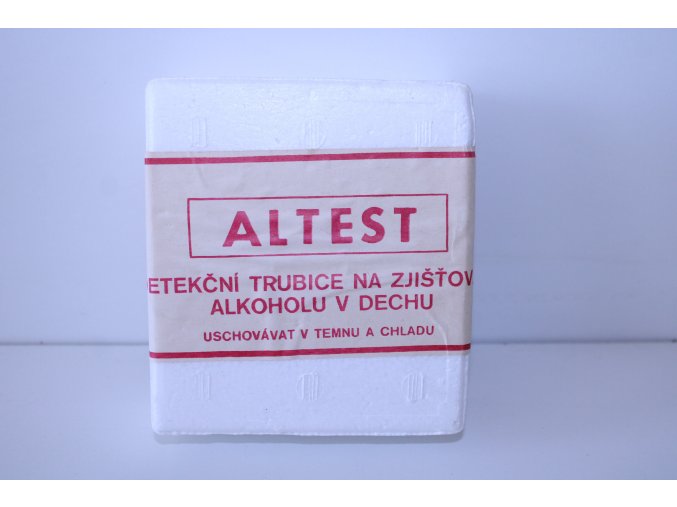 Detekční trubice na zjišťování alkoholu v dechu ALTEST