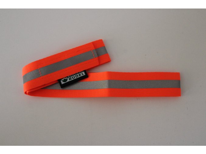 Obojek s reflexní páskou pro psy - oranžový